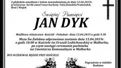 Zmarł Jan Dyk. Żył 86 lat.