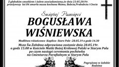 Zmarła Bogusława Wiśniewska. Żyła 84 lata.