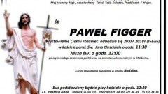 Zmarł Paweł Figger. Żył 79 lat