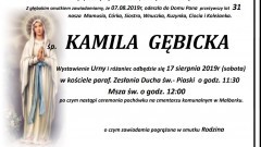 Zmarła Kamila Gębicka. Żyła 31 lat.