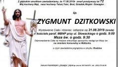 Zmarł Zygmunt Dzitkowski. Żył 72 lata.