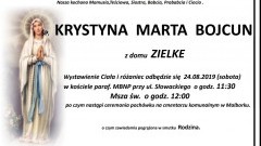 Zmarła Krystyna Marta Bojcun. Żyła 77 lat.