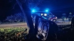 Lichnowy/ Nowy Staw: Auto wpadło do rowu. 17-letni kierowca pod wpływem alkoholu