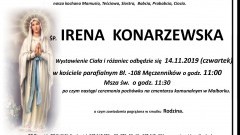 Zmarła Irena Konarzewska. Żyła 84 lata.