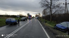 Koniecwałd: Zderzenie aut osobowych. Poszkodowany zabrany przez LPR