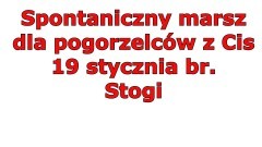 „Spontaniczny marsz dla pogorzelców z Cis”