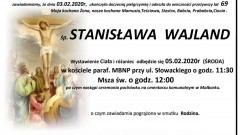 Zmarła Stanisława Wajland. Żyła 69 lat.