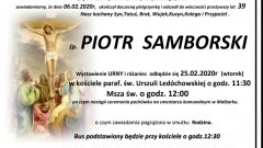 Zmarł Piotr Samborski. Żył 39 lat.