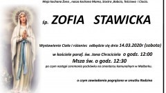 Zmarła Zofia Stawicka. Żyła 70 lat.