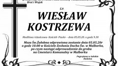 Zmarł Wiesław Kostrzewa. Żył 64 lata.