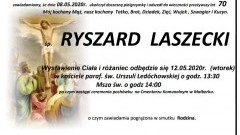 Zmarł Ryszard Laszecki. Żył 70 lat.