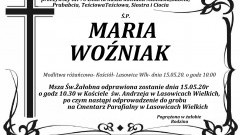 Zmarła Maria Woźniak. Żyła 73 lata.