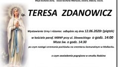 Zmarła Teresa Zdanowicz. Żyła 72 lata.