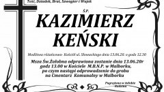 Zmarł Kazimierz Keński. Żył 64 lata.