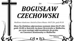 Zmarł Bogusław Czechowski. Żył 86 lat.