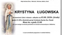 Zmarła Krystyna Ługowska. Żyła 64 lata.