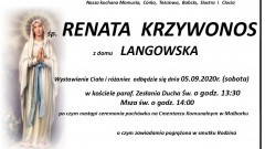 Zmarła Renata Krzywonos. Żyła 59 lat.