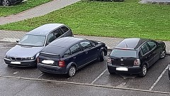 Mistrz (nie tylko) parkowania na osiedlu Południe w Malborku.