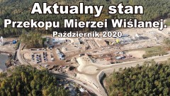 Zobacz, jak powstaje Bosmanat, Most Północny i brama II śluzy. Przekop Mierzei Wiślanej - październik 2020