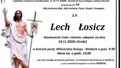 Zmarł Lech Łosicz. Żył 74 lata.