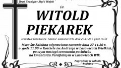 Zmarł Witold Piekarek. Żył 62 lata.