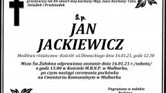 Zmarł Jan Jackiewicz. Żył 84 lata.