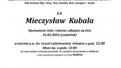 Zmarł Mieczysław Kubala. Żył 67 lat.