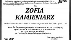 Zmarła Zofia Kamieniarz. Żyła 88 lat.