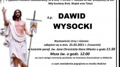 Zmarł Dawid Wysocki. Żył 26 lat.