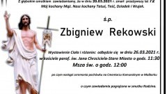 Zmarł Zbigniew Rekowski. Żył 72 lata.