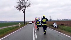 DK22. Mężczyzna trafił do szpitala po wypadku za Starym Polem. Zobacz wideo.