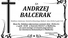 Zmarł Andrzej Balcerak. Żył 69 lat.