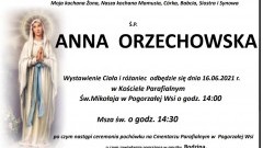 Zmarła Anna Orzechowska. Żyła 44 lata.