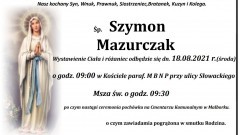 Zmarł Szymon Mazurczak. Miał 18 lat.