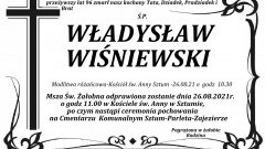 Zmarł Władysław Wiśniewski. Żył 96 lat.