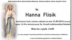 Zmarła Hanna Flisik. Żyła 60 lat.