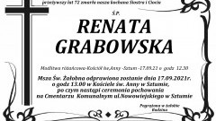 Zmarła Renata Grabowska. Żyła 72 lata.