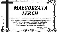 Zmarła Małgorzata Lerch. Żyła 98 lat.