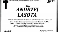 Zmarł Andrzej Lasota. Żył 70 lat.