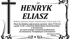 Zmarł Henryk Eliasz. Żył 65 lat.