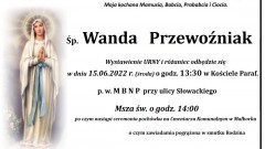 Zmarła Wanda Przewoźniak. Żyła 84 lata.