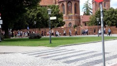 Malbork. Turystyczny dzień Zamku Krzyżackiego.