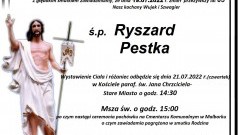 Zmarł Ryszard Pestka. Żył 65 lat.