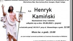 Zmarł Henryk Kamiński. Żył 80 lat.