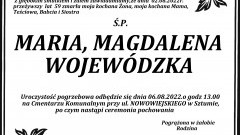 Zmarła Maria Magdalena Wojewódzka. Miała 59 lat.