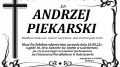 Zmarł Andrzej Piekarski. Miał 63 lata.