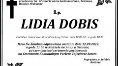 Zmarła Lidia Dobis. Żyła 92 lata.