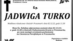 Zmarła Jadwiga Turko. Żyła 85 lat.