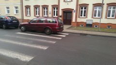 Przejście dla pieszych na Reymonta w Malborku czy parking? Kolejni mistrzowie(nie tylko)parkowania - 06.02.2016