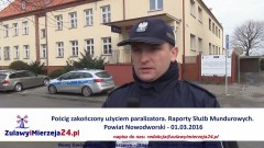 Policyjny pościg za nietrzeźwym kierowcą z użyciem paralizatora. Raporty Służb Mundurowych. Powiat Nowodworski - 01.03.2016